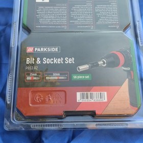 تصویر بیت 56 قطعه پارکساید شامل مته و سری پیچ بند Bit & Socket Set 56 piece set