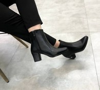 تصویر نیم بوت زارا پاشنه 4سانت کد 128 - مشک / 