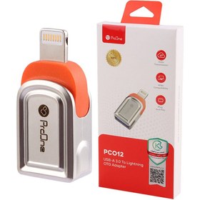 تصویر مبدل USB OTG به لایتنینگ پرووان مدل PCO12 