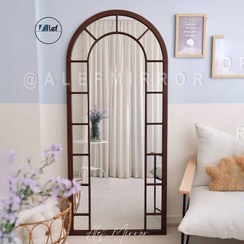 تصویر آینه قدی فلزی الف طرح تاج سایز ۷۰ در ۱۸۰ 