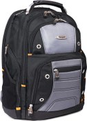 تصویر Targus Drifter II Backpack Design for Business Professional Commuter with Large Compartments, Durable Water Resistant, Hidden Zip Pocket, Protective Sleeve fits 17-Inch Laptop, Black/Gray (TSB239US) 