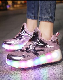 تصویر Kids Roller Skate Shoes With LED Light 