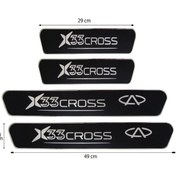 تصویر برچسب پارکاب MVM X33 CROSS طرح چرم مجموعه 4 عددی کد 4128 