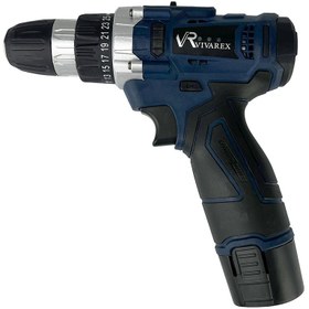 تصویر دریل شارژی دو باتری با لوازم ویوارکس مدل VR1210-2A VR1210-2A VIVAREX