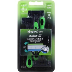 تصویر خود تراش6 لبه مردانه مستر شیو مدل زیلون بسته 3 عددی 