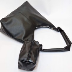 تصویر کیف شل مدل دسته گره ای جنس چرمی - کرم استخونی 