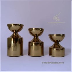 تصویر جاشمعی فلزی سه تایی 