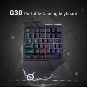 تصویر کیبورد گیمینگ Keyboard Gaming One-Handed RGB G30 