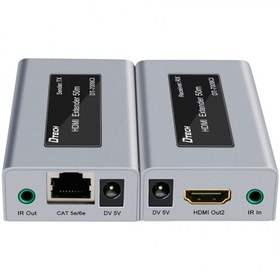 تصویر اکستندر HDMI با کابل CAT5 دیتک 50متر DTECH DT-7009CI HDMI Extender 50m With IR 