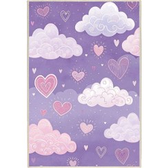 تصویر فرش ماشینی اتاق کودک اورکوم طرح آسمان کد kids_9009 