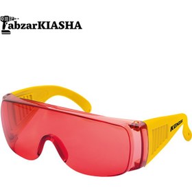 تصویر عینک ايمنی بغل کرکره قرمز 1765 