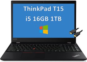 تصویر لپ تاپ "15.6 لنوو مدل ThinkPad T590/ پردازنده Intel Quad-Core i5-8265U/ رم 16GB DDR4/ هارد 1TB SSD/ کارت گرافیک Intel UHD Graphics 620 Latest Lenovo ThinkPad T15 15.6" FHD Full HD (1920x1080) Business Laptop (Intel Quad-Core i5-1135G7, 16GB RAM,1TB PCIe M.2 SSD) Backlit, Thunderbolt 3, Webcam, Windows 10 Pro+IST HDMI Cable