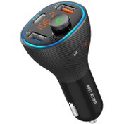 تصویر شارژر مخصوص خودرو گرین Handsfree Car Kit توان 38 وات مجهز به اف ام ترانسمیتر Wireless Hands-Free Car Kit with Built-In FM Transmitter ( QC3.0 + PD 20W ) 38W