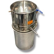 تصویر دستگاه تقطیر عرق گیر گلاب گیر ۲۰ لیتری آبی استیل ۳۰۴ ضخیم 