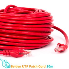 تصویر کابل شبکه پتچ کور CAT6/ UTP /CCA متراژ 20 متر برند بلدن با کیفیت مناسب CAT6 / UTP / CCA blind patch network cable, 20 meters, BELDEN brand, suitable quality