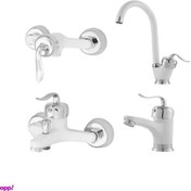 تصویر ست شیرآلات ترنم مدل دیاموند کد SKA مجموعه 4 عددی 