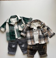 تصویر ست چهارخونه پسرونه - سایز 