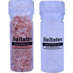 تصویر پک دو عددی -دلنمک و نمک صورتی150 گرمی white salt&pinksalt-150gr