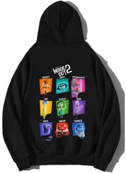 تصویر هودی اوور سایز احساسات برعکس برای همه جنسیت‌ها برند brz collection Unisex Oversize Inside Out Emotions Hoodie