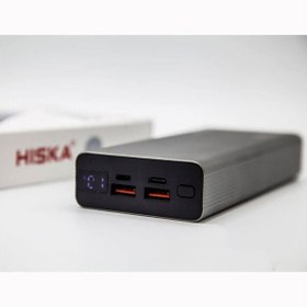 تصویر پاور بانک فست شارژ 20000 هیسکا Hiska QI-208PD PD 22.5W Hiska QI-208PD PD 22.5W 20000mAh Power Bank