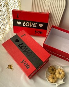 تصویر هارد باکس هدیه قرمز – مشکی ( جعبه کادو – باکس هدیه ) 