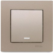 تصویر کلید و پریز مدل ویرا رنگ بژ 