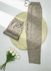 تصویر شلوار طرح قلب - کرم شکلاتی 