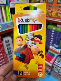 تصویر مداد رنگی ۱۲ رنگ روبیکس 
