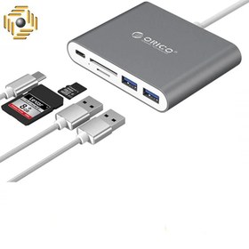 تصویر مبدل USB-C به USB و کارت خوان اوریکو مدل RCC2A 