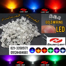 تصویر ال ای دی کلاهی صورتی دو چیپ ( چیپ درشت) گلدن لایت Golden Light Led 