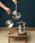 تصویر سرویس قابلمه استیل کرکماز 