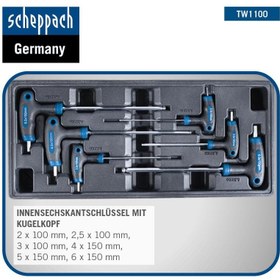 تصویر SCHEPPACH TW1100 میز کار 7 کشو با ست 70 عددی ابزار شپخ مدل 5909304901 tool trolley tw1100 scheppach