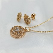 تصویر نیم ست زنانه ژوپینگ با گوشواره های سوزنی کد 210 