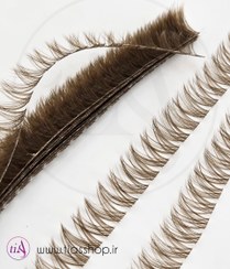 تصویر مژه مصنوعی فیشر قهوه ای طبیعی پر تراکم 