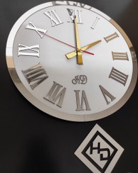 تصویر ساعت دیواری رومی یکپارچه - 30 / سفید طلایی ا wall clock wall clock
