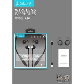 تصویر هندزفری گردنی سلبریت A16 Celebrat A16 Neckband Handsfree