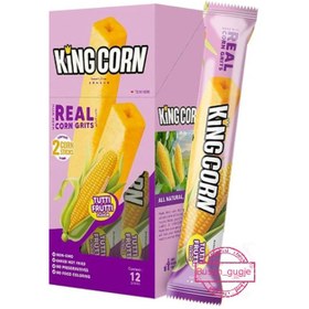 تصویر پفک ذرت KING CORN طعم توتی فروتی 