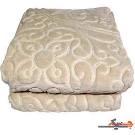 تصویر پتو گلبافت یکنفره تکرنگ (کرم) کد GB148191 