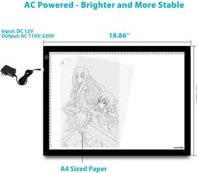 تصویر تبلت طراحی هویون مدل HUION A3 Light Box Light Pad - ارسال 15 الی 20 روز کاری 