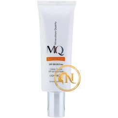 تصویر کرم ضدآفتاب رنگ بژ طبیعی ام کیو SPF 50 مناسب پوست چرب حجم 50 میل 