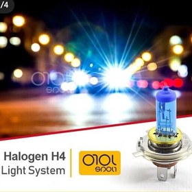تصویر لامپ خودرو برندSTCO پایهh4 دو کنتاکت 100وات در بسته بندی 2 عددی ( رنگ یخی) 