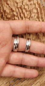 تصویر حلقه ست نقره Sterling silver wedding rings