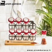 تصویر جا ادویه 9 پارچه کاراجا Nori قرمز 