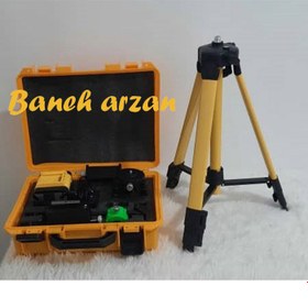 تصویر تراز لیزری 4 بعدی نور سبز دیوالت 16 لاین پایه دار 360 درجه Dewalt four-dimensional laser level 