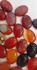 تصویر نگین عقیق لیزری خطی 