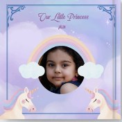 تصویر آلبوم عکس دیجیتال دخترانه یونیکورن 