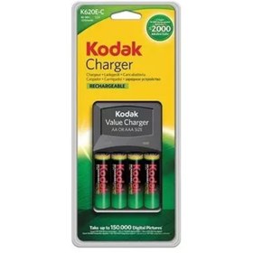 تصویر خرید شارژر باتری قلمی Kodak K620E-C به همراه چهار باتری قلمی 