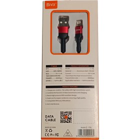 تصویر کابل آیفونی فست شارژ 2.4 آمپر بیوا C-15L طول 1.2 متر Biva C-15L 2.4A 1.2m Lightning Cable