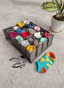 تصویر نظم دهنده کشو مدل لانه زنبوری 24خانه جنس ضخیم - 24خانه طوسی 