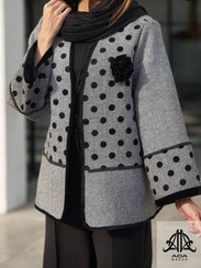 تصویر کت پاییزه زنانه یقه هفت 